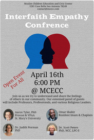 Interfaith Conference MCECC 6 pm April 16