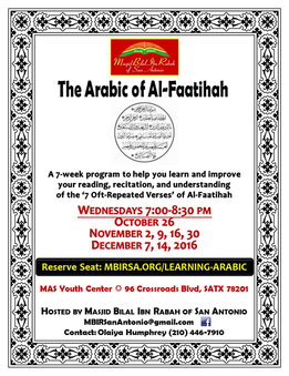 Arabic of Al-Faatihah 10/26