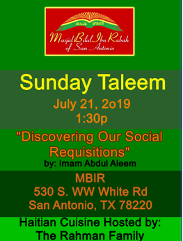 Sunday Taleem July 21 1:30