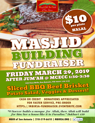 Masjid Building Fundraiser March 29 @MCECC