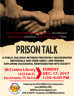 Prison Talk McCreless Library December 17 1 PM