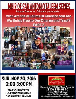 Imam's Taleem November 20 2:00-3:00 pm MAS Youth Center